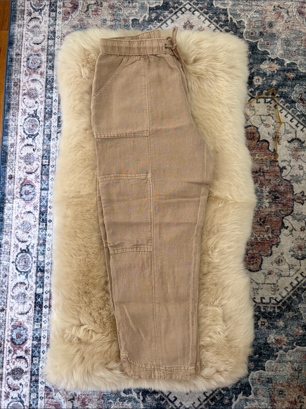 C&C California Wide Leg Pants in Tan Size Large